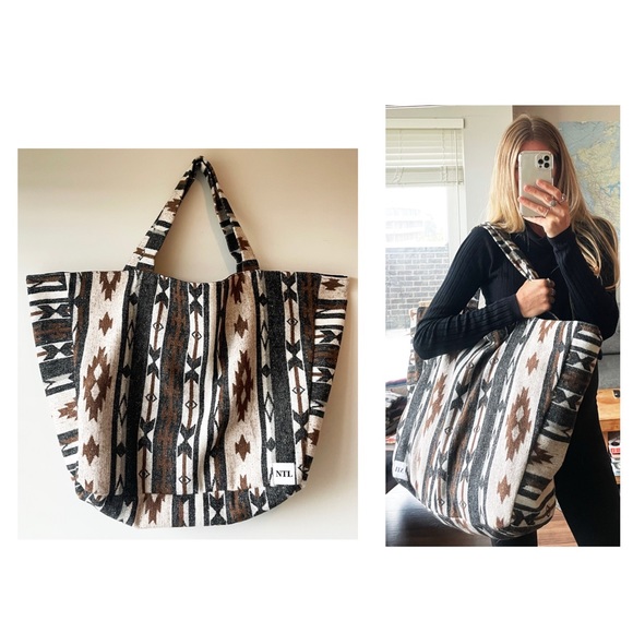 Nat the Label Handbags - Handmade Pendleton Southwestern Shopper Tote Bag